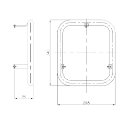 Agarradera Nadador Contracorriente Rectangular Inox Pintado