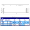 Plataforma para piscina ancho 0,46 m longitud 3,2 m