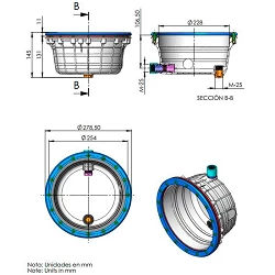 Nicho para foco piscina prefabricada