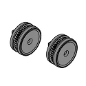 Spare parts for cleaners Zodiac Complete front wheels (2 units)