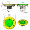 Boquilla impulsión fondo piscina prefabricada encolar