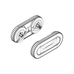 Zodiac Pulitore di ricambio Vortrax per trasmissione completa R0963600 (2 pezzi)