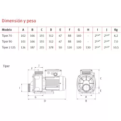 ESPA TIPER 90 pump Whirlpool and spa pump