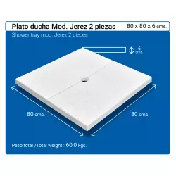 Piatto doccia per piscina 80x80