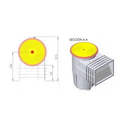 Skimmers boca standar tapa redonda